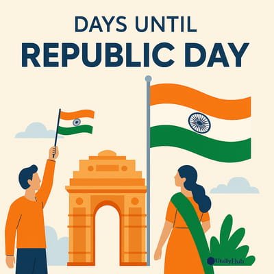 republic day countdown illustration
