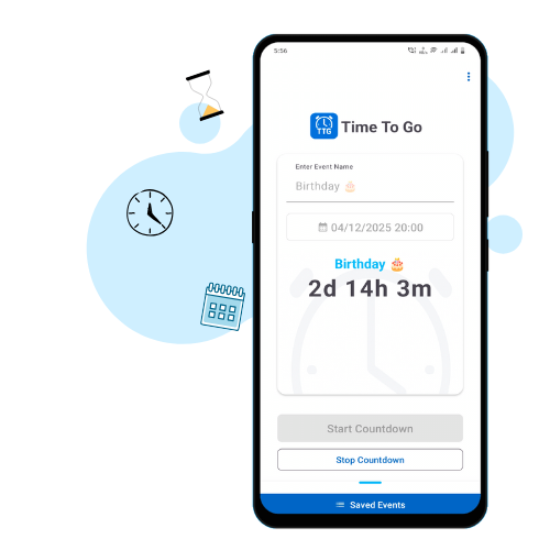 Time To Go – Event Countdown Timer App by UtillyHub