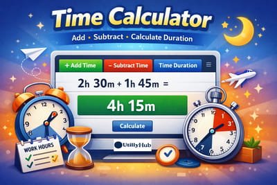 Time Calculator – Add, Subtract & Calculate Time Online