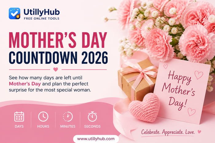 Mother's Day countdown 2026 gift celebration image